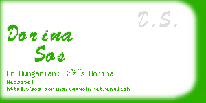 dorina sos business card